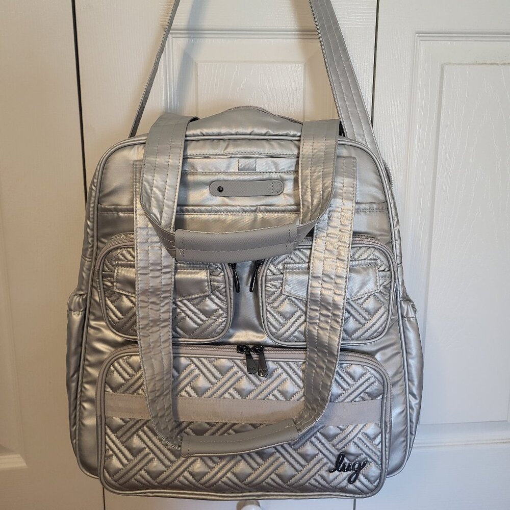 lug Silver Quilted Travel Bag